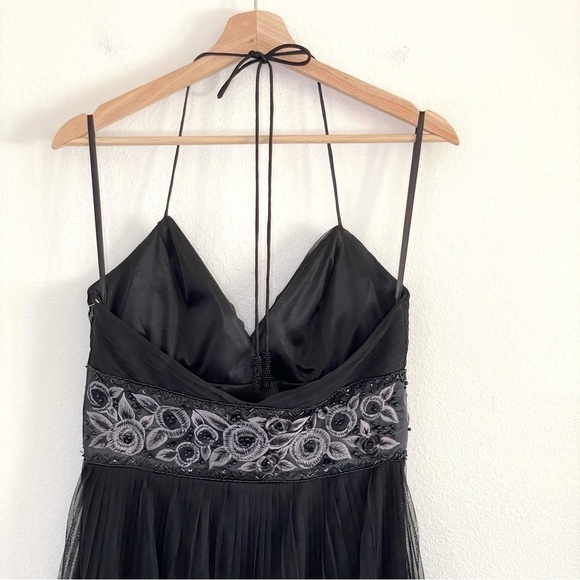 Sue Wong Nocturne Vintage 90s Embroidered Bead Detail Fairy Goth Halter Dress 6 - Picture 5 of 16